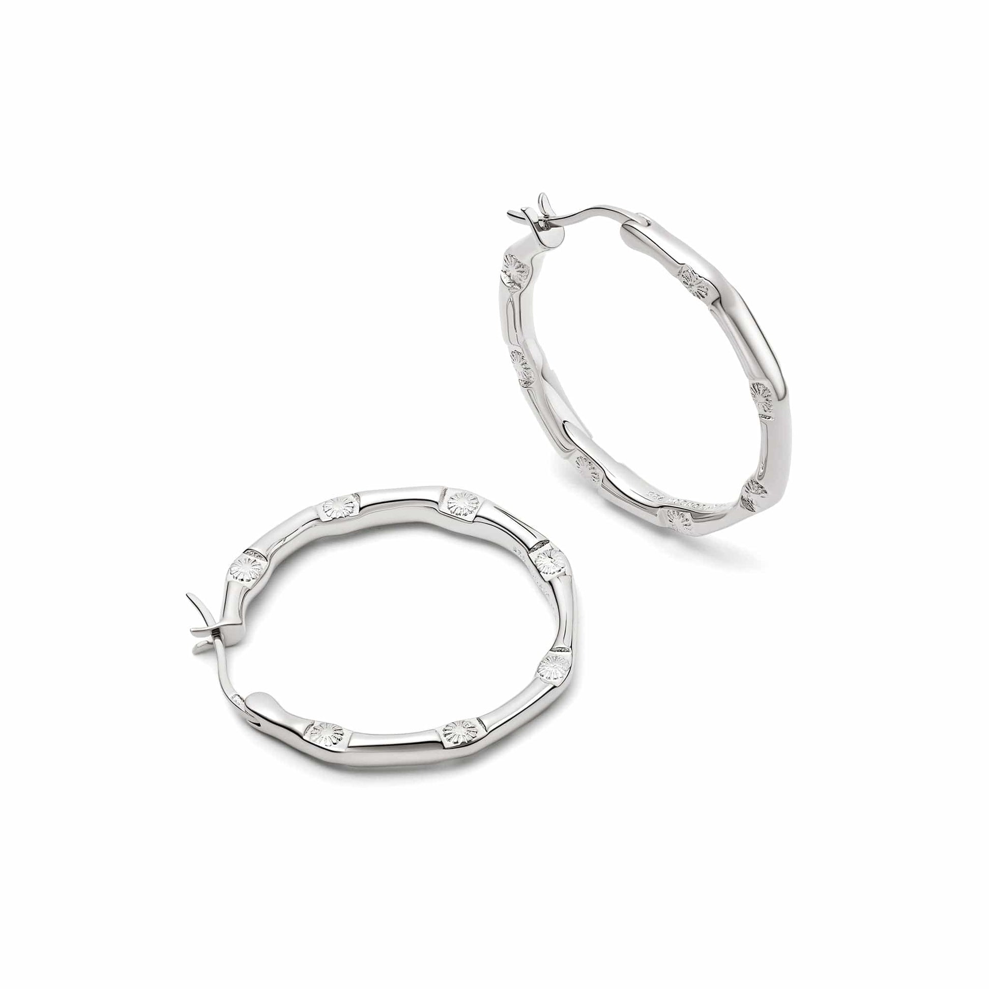 Estée Lalonde Goddess Glow Hoop Earrings Sterling Silver