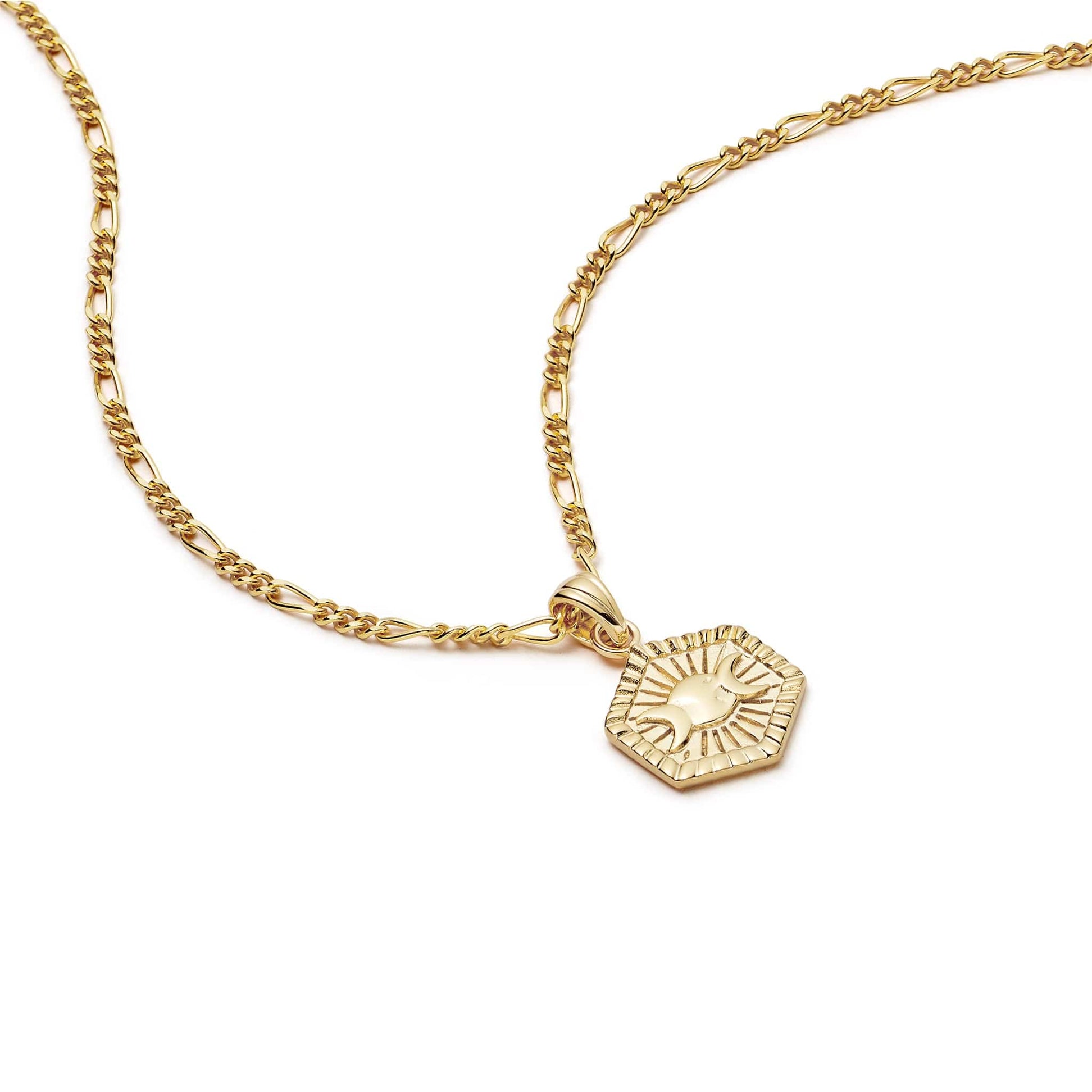 Estée Lalonde Goddess Hexagonal Necklace 18ct Gold Plate