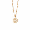 Estée Lalonde Goddess Hexagonal Necklace 18ct Gold Plate