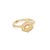 Estee Lalonde Goddess Hexagonal Ring 18ct Gold 