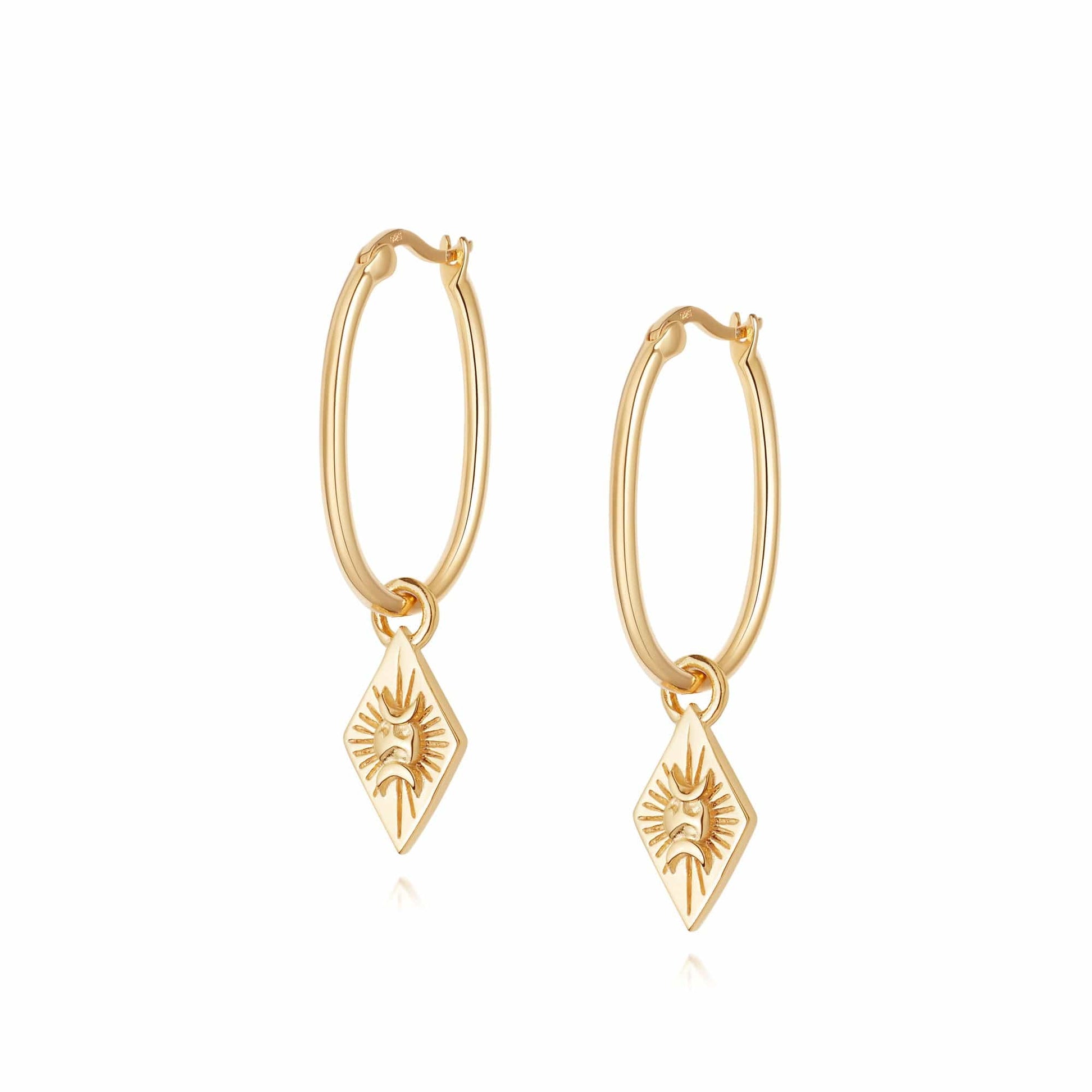 Estée Lalonde Goddess Hoop Earrings 18Ct Gold Plate