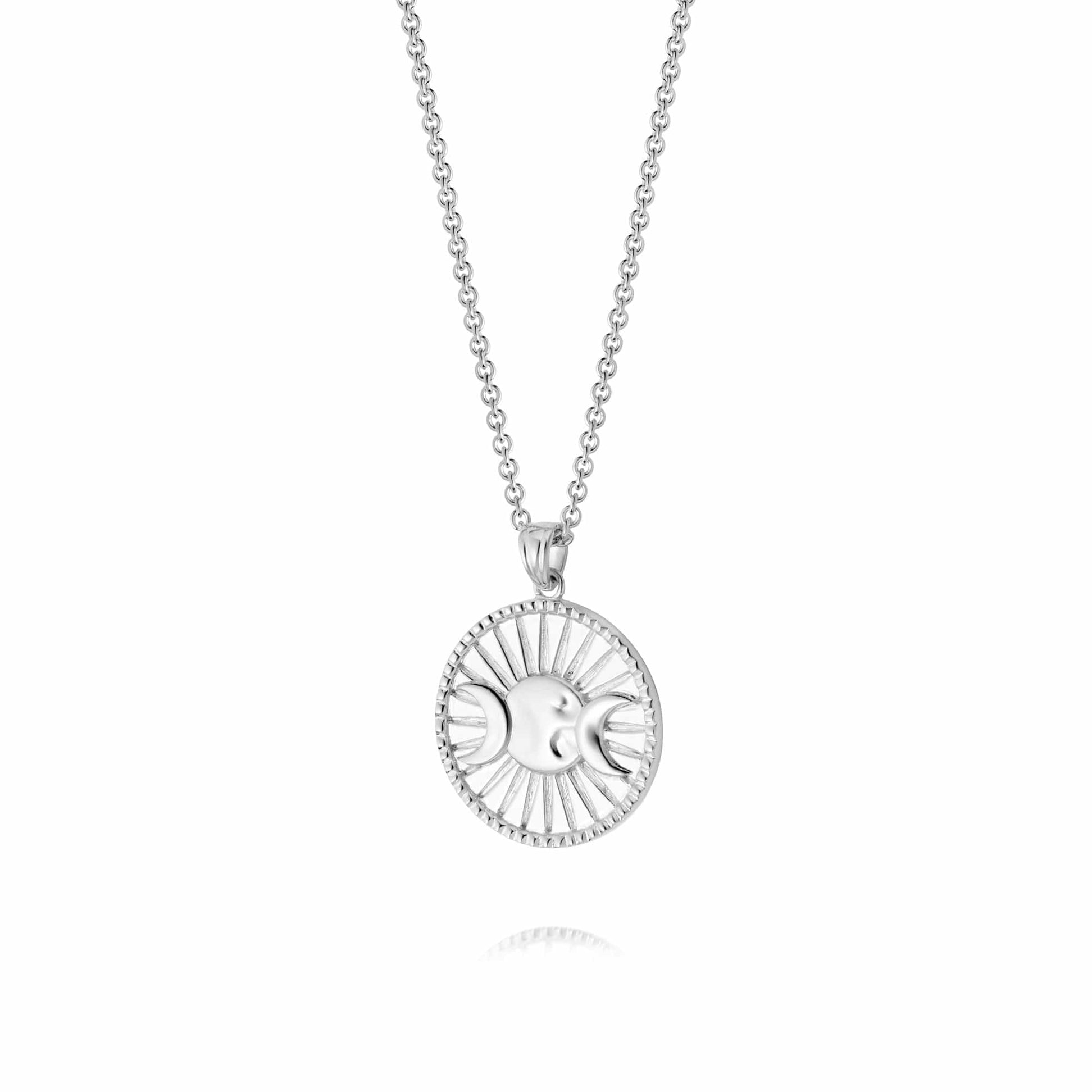 Estée Lalonde Goddess Medallion Pendant Necklace Sterling Silver