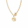 Estée Lalonde Goddess Medallion T Bar Necklace 18ct Gold Plate