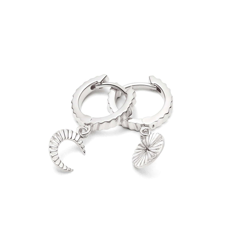 Estée Lalonde Luna Huggie Charm Earrings Sterling Silver recommended