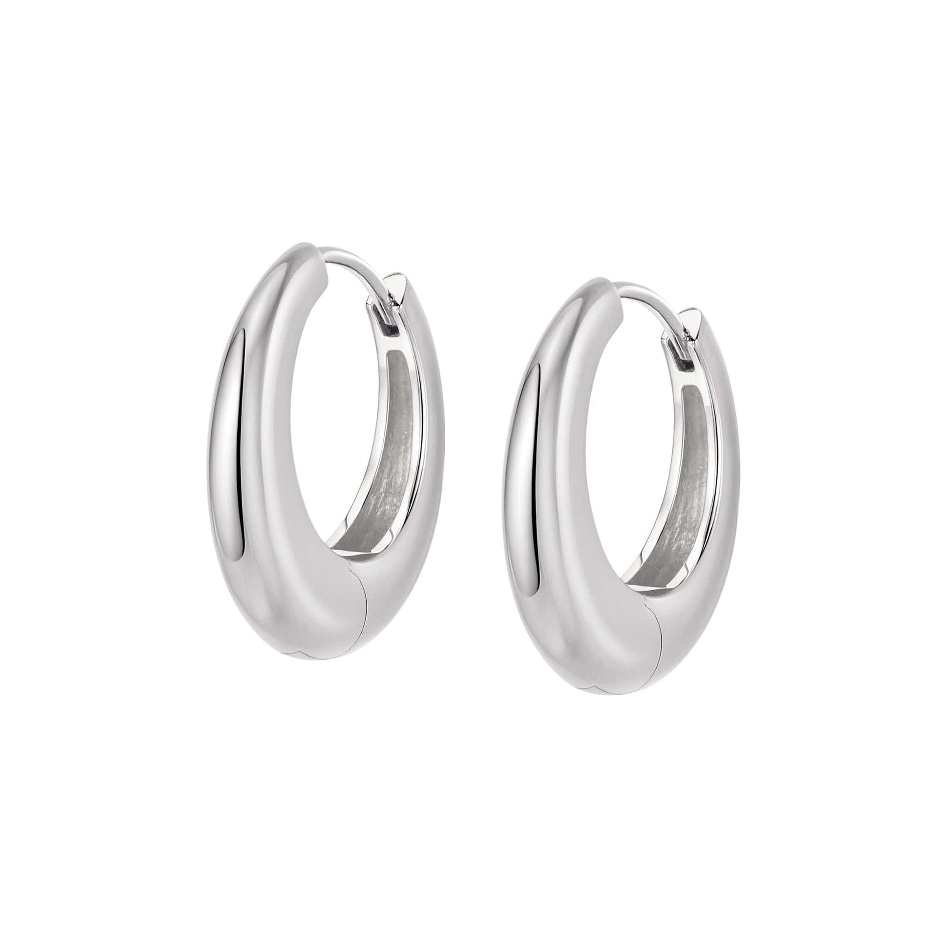 Estée Lalonde Maxi Dome Hoop Earrings Sterling Silver