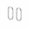 Estée Lalonde Maxi Square Hoop Earrings Sterling Silver