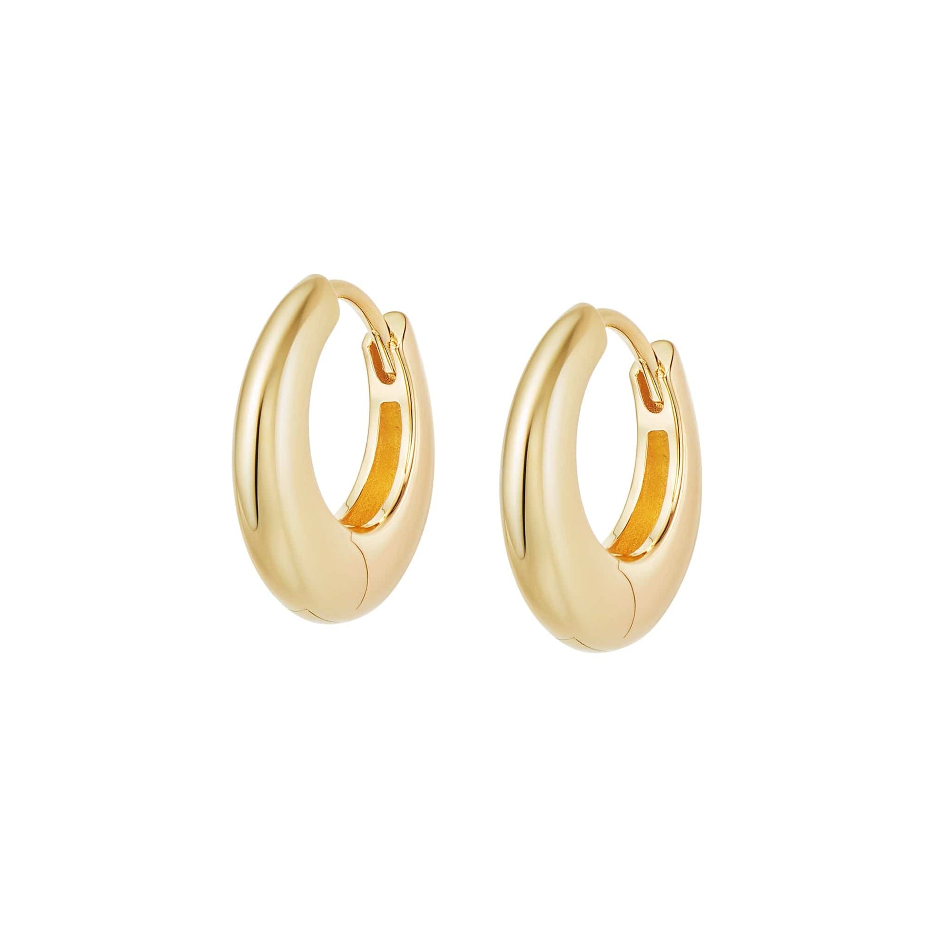 Estée Lalonde Midi Dome Hoop Earrings 18ct Gold Plate