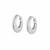 Estée Lalonde Midi Dome Hoop Earrings Sterling Silver