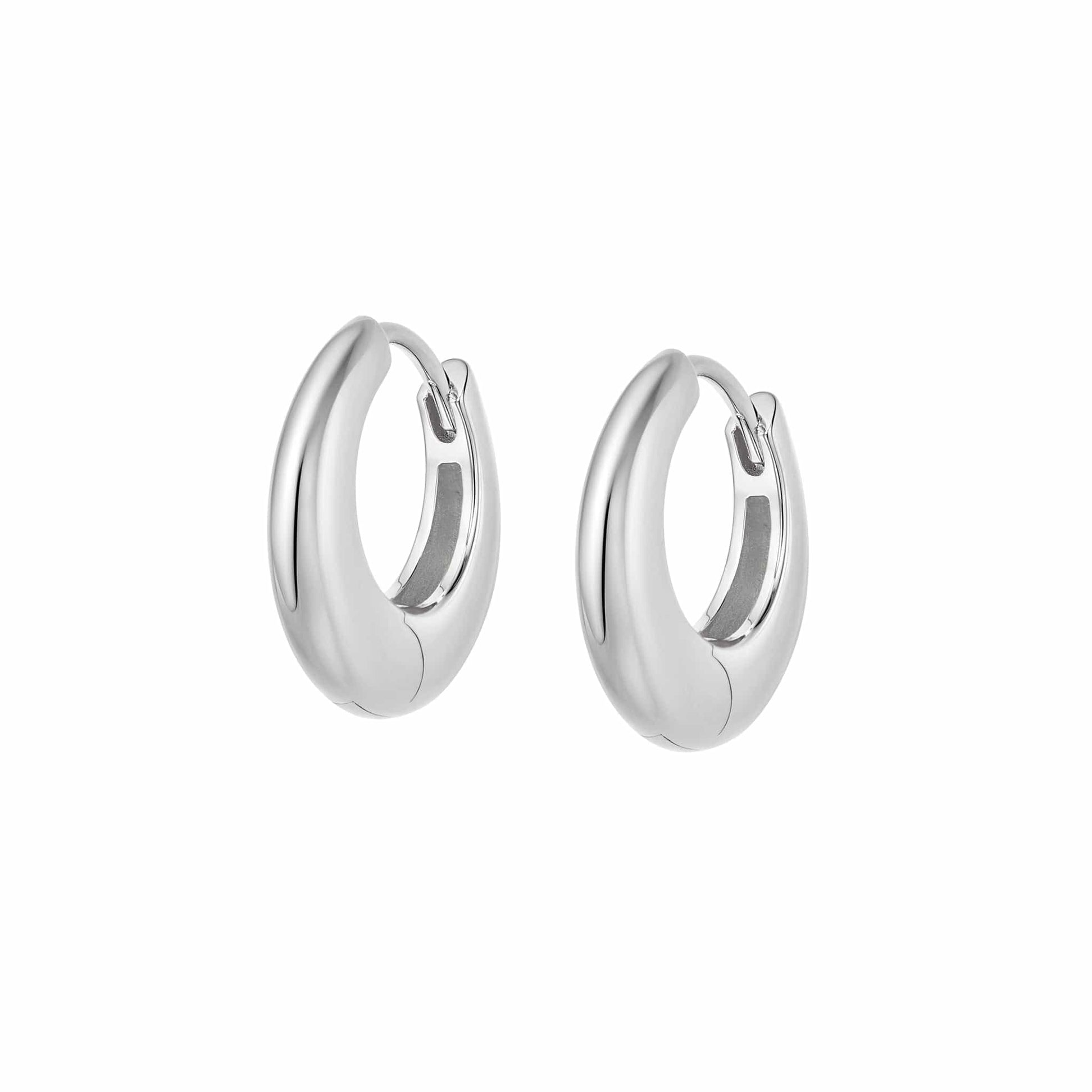 Estée Lalonde Midi Dome Hoop Earrings Sterling Silver