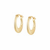 Estée Lalonde Mini Ellipse Hoop Earrings 18ct Gold Plate