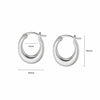 Estée Lalonde Mini Ellipse Hoop Earrings Sterling Silver