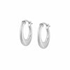 Estée Lalonde Mini Ellipse Hoop Earrings Sterling Silver