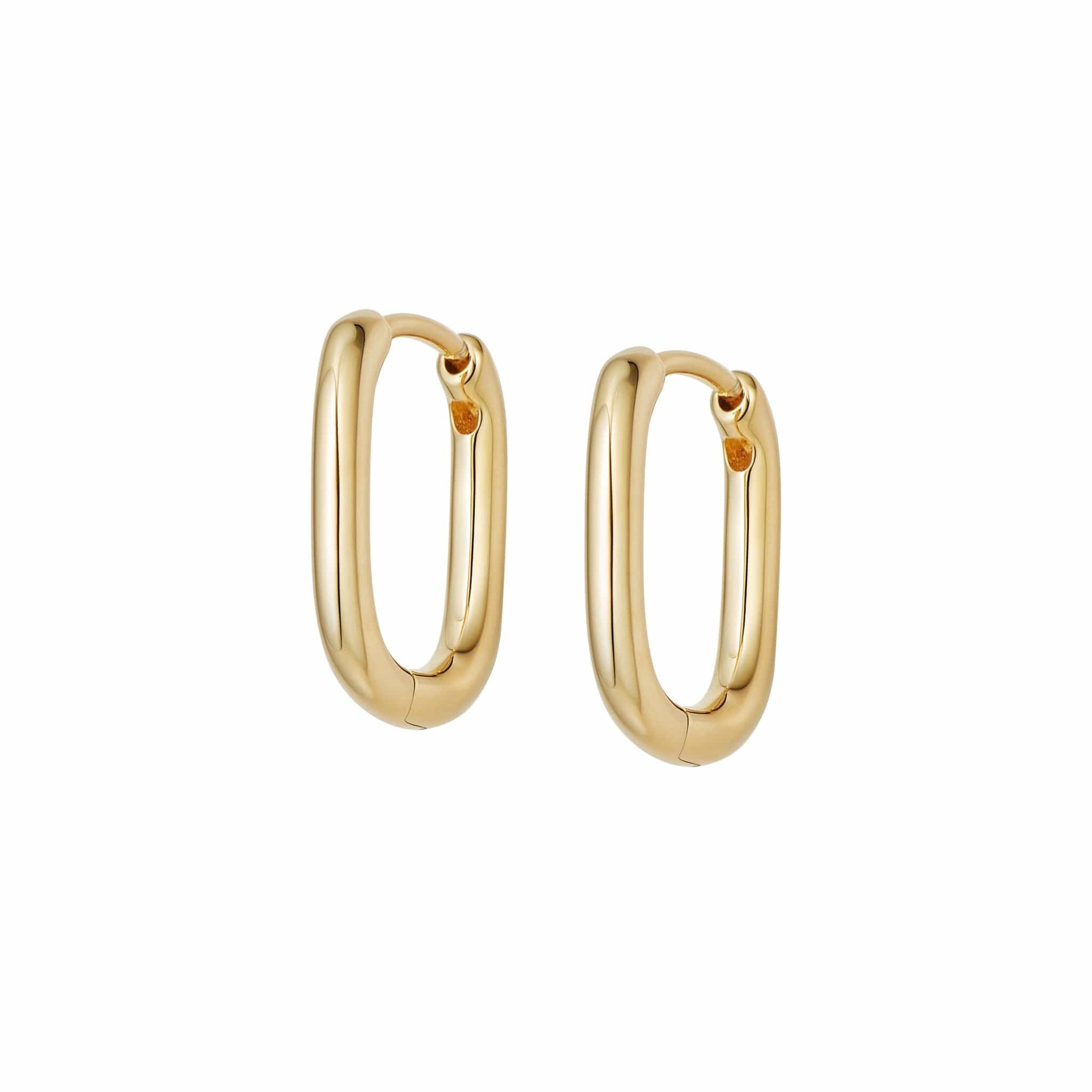 Estée Lalonde Mini Square Hoop Earrings 18ct Gold Plate