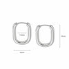 Estée Lalonde Mini Square Hoop Earrings Sterling Silver