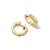 Estée Lalonde Octagonal Huggie Hoop Earrings 18ct Gold Plate