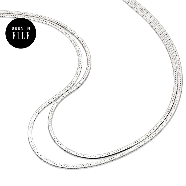 Estée Lalonde Parallel Snake Chain Necklace Sterling Silver recommended