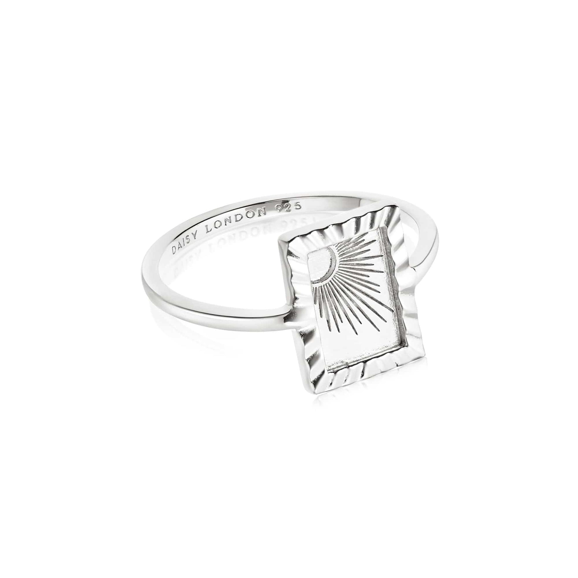 Estée Lalonde Rising Sun Frame Ring Sterling Silver