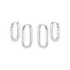 Estée Lalonde Square Hoop Layering Set Sterling Silver