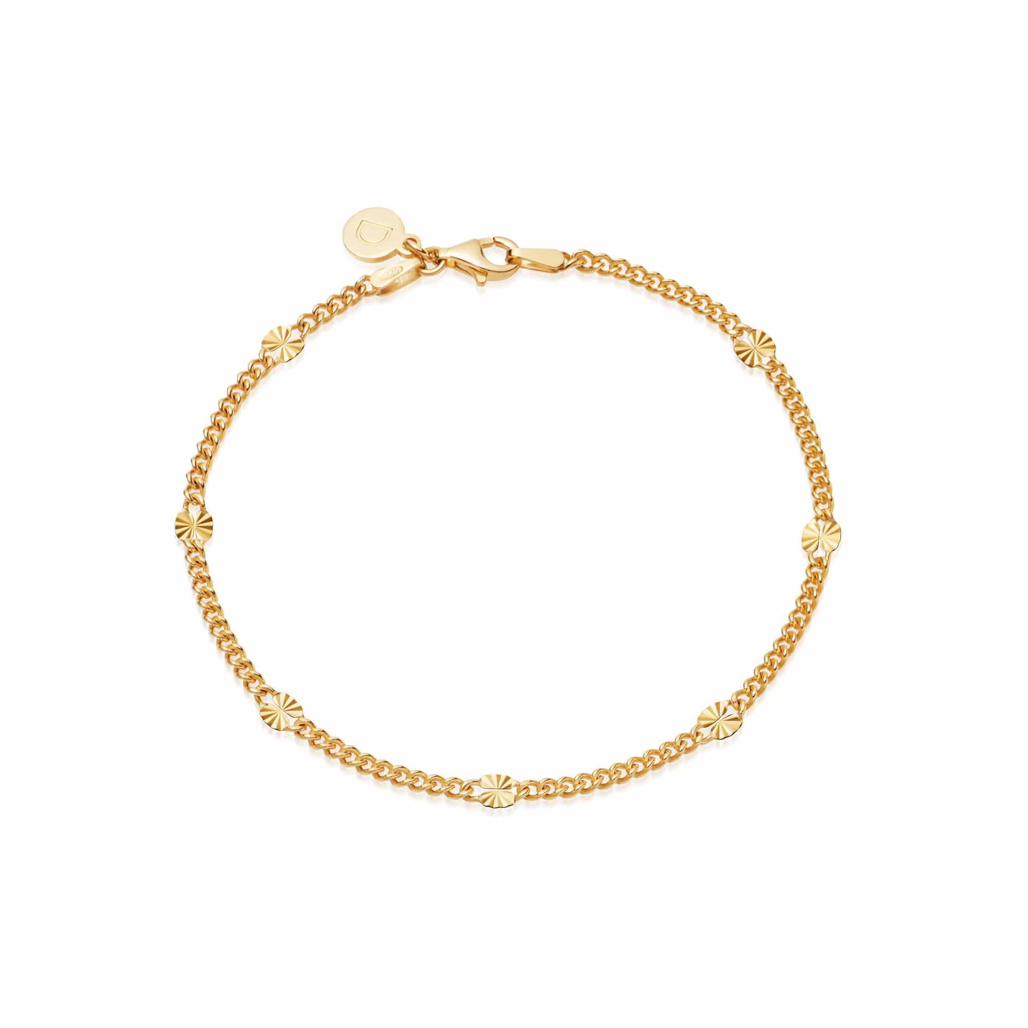 Estée Lalonde Sunburst Chain Bracelet 18ct Gold Plate