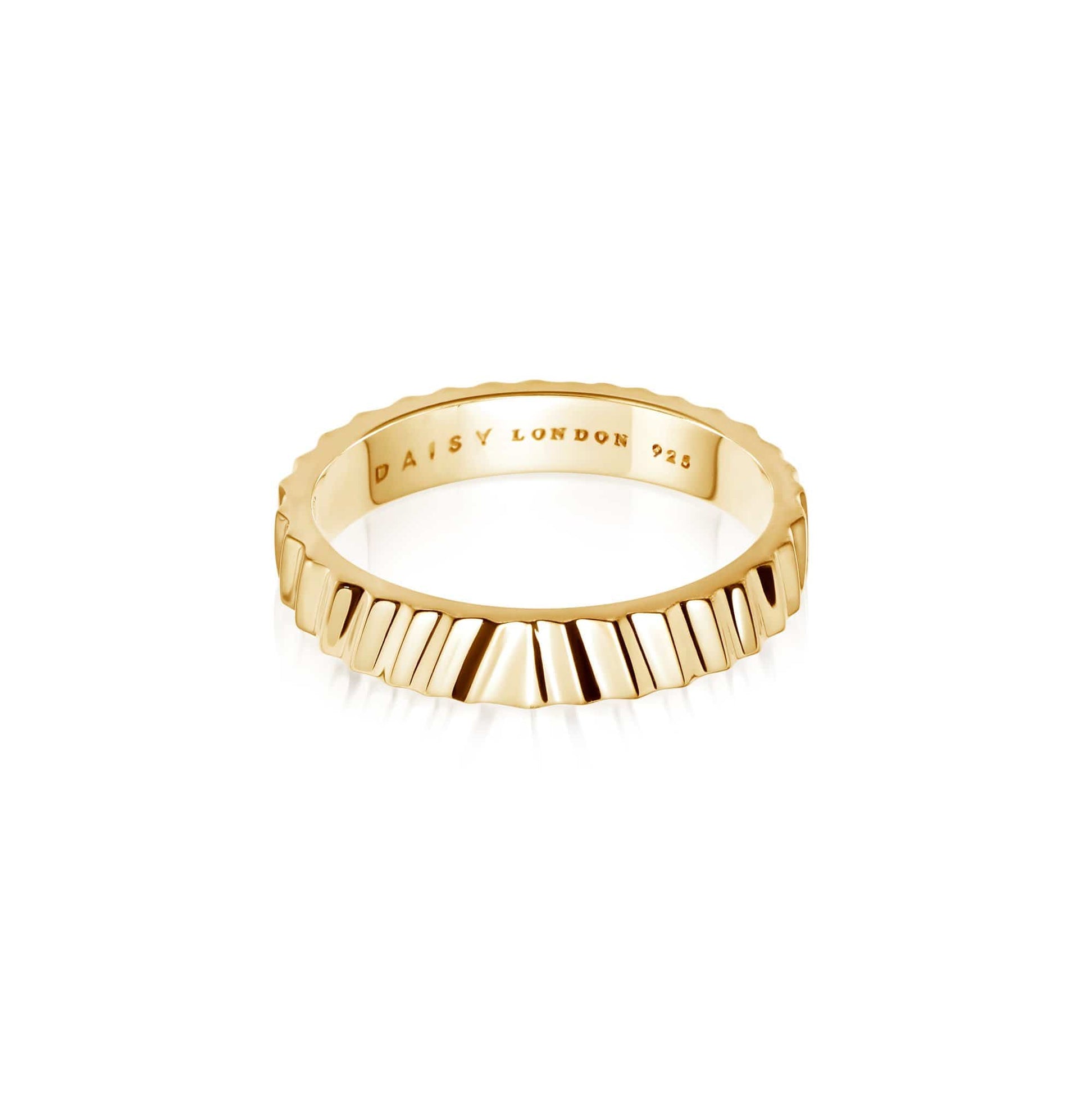 Estée Lalonde Sunburst Chunky Stacking Ring 18ct Gold Plate