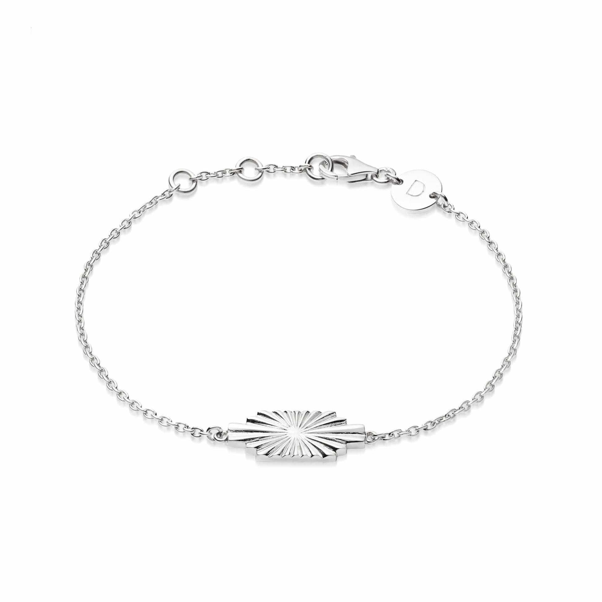 Estée Lalonde Sunburst Shield Bracelet Sterling Silver