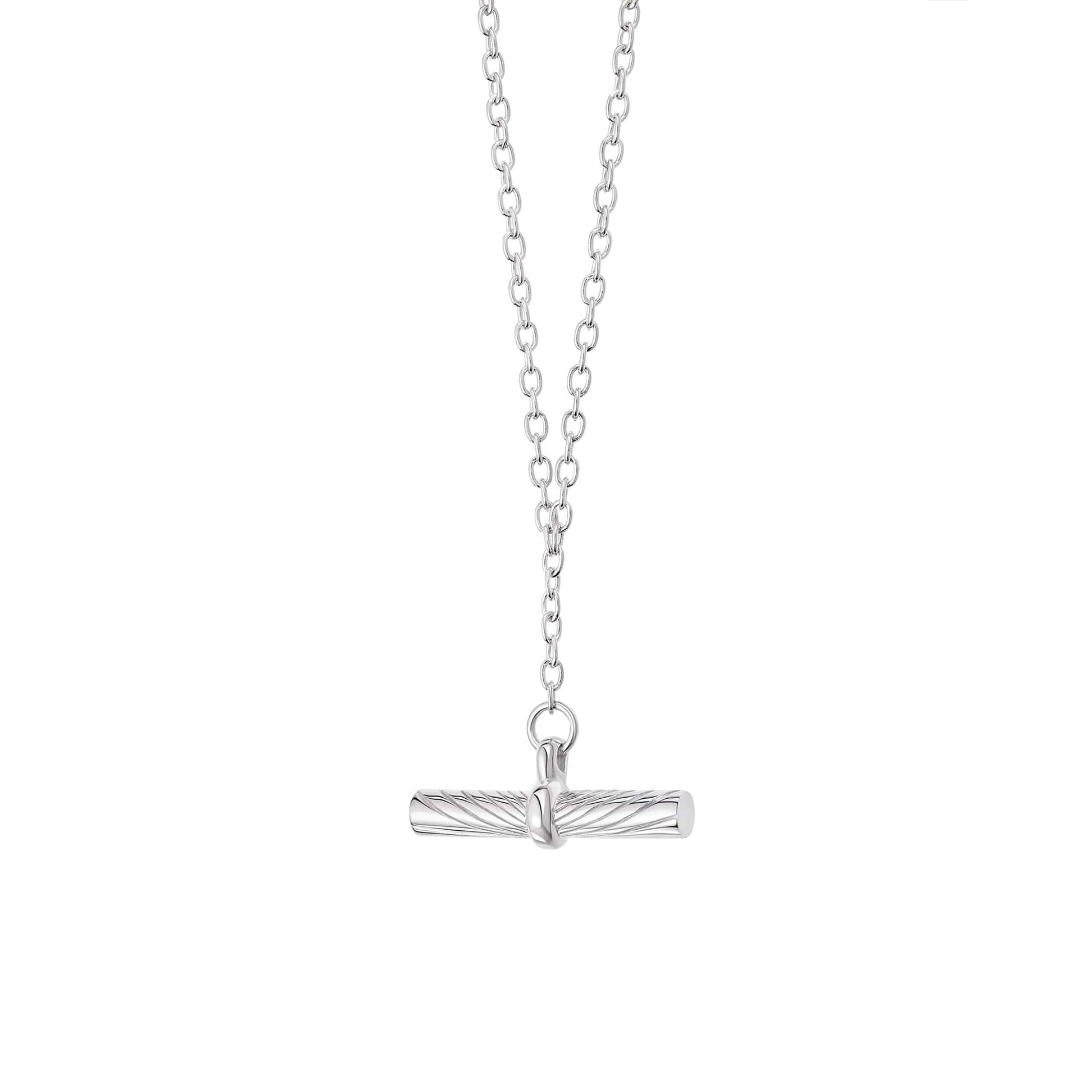 Estée Lalonde T Bar Necklace Sterling Silver