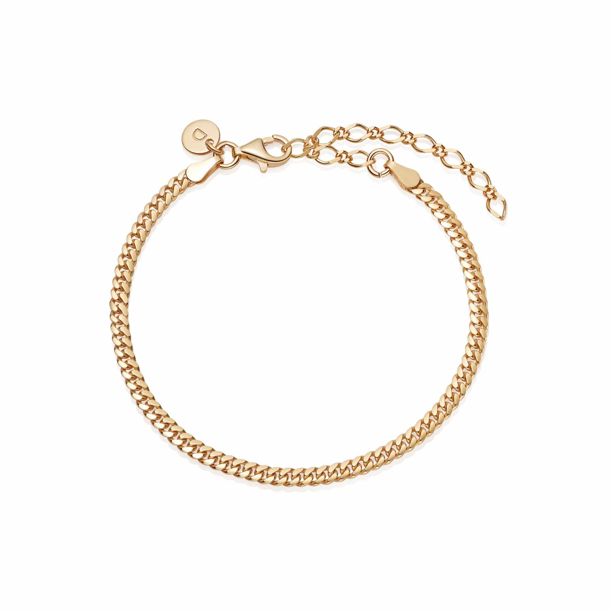 Estée Lalonde Tight Curb Chain Bracelet 18ct Gold Plate