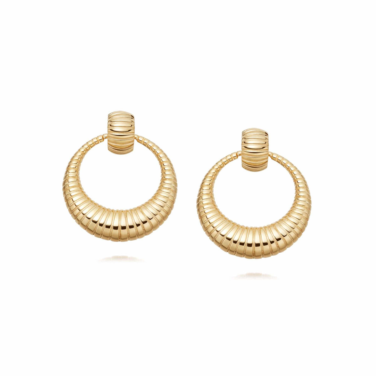 Estée Lalonde Venus Front Facing Hoop Earrings 18Ct Gold Plate – Daisy ...