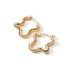 Estée Lalonde Wavy Hoop Earrings 18ct Gold Plate