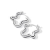 Estée Lalonde Wavy Hoop Earrings Sterling Silver