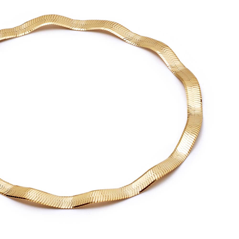 Estée Lalonde Wavy Snake Bracelet 18ct Gold Plate