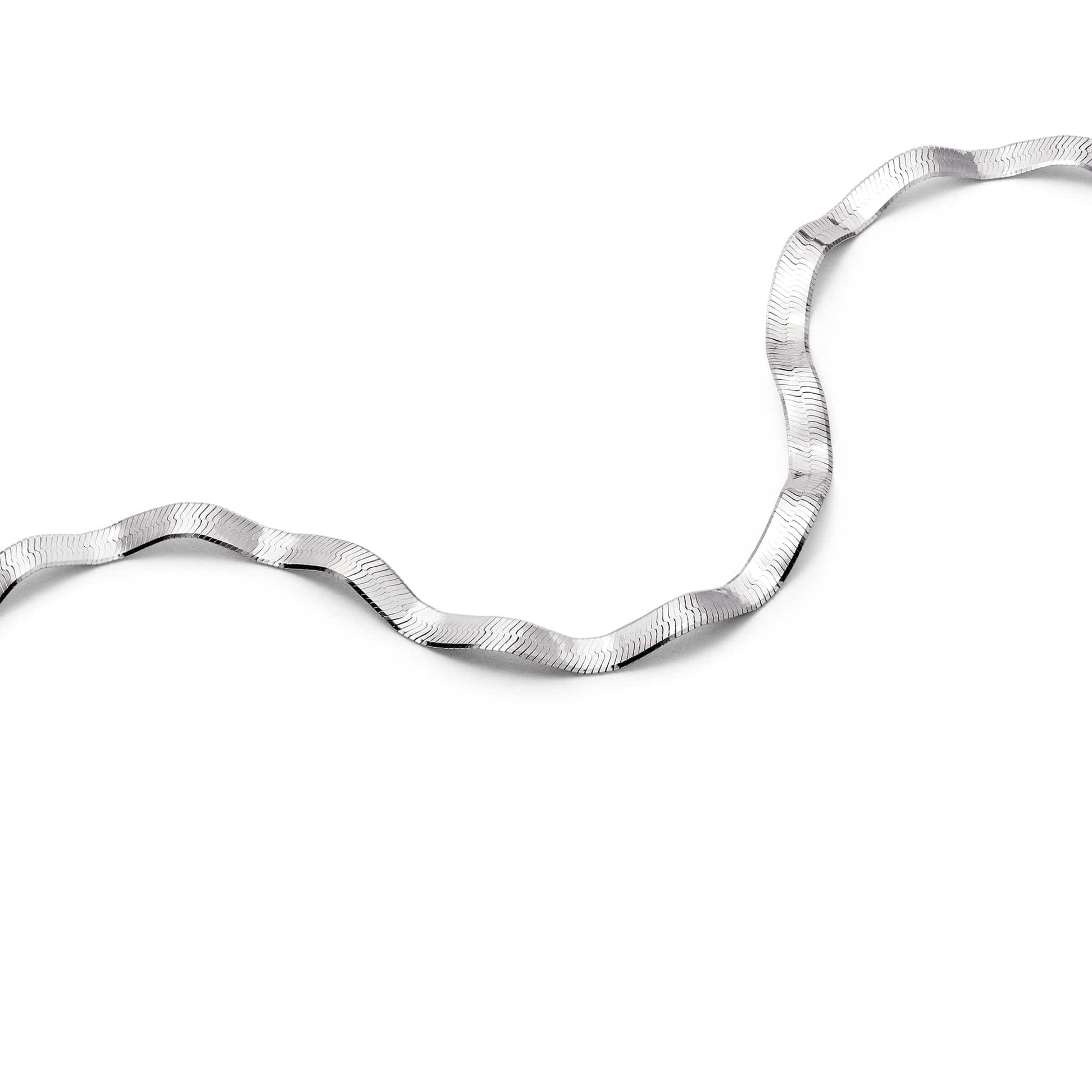 Estée Lalonde Wavy Snake Chain Necklace Sterling Silver