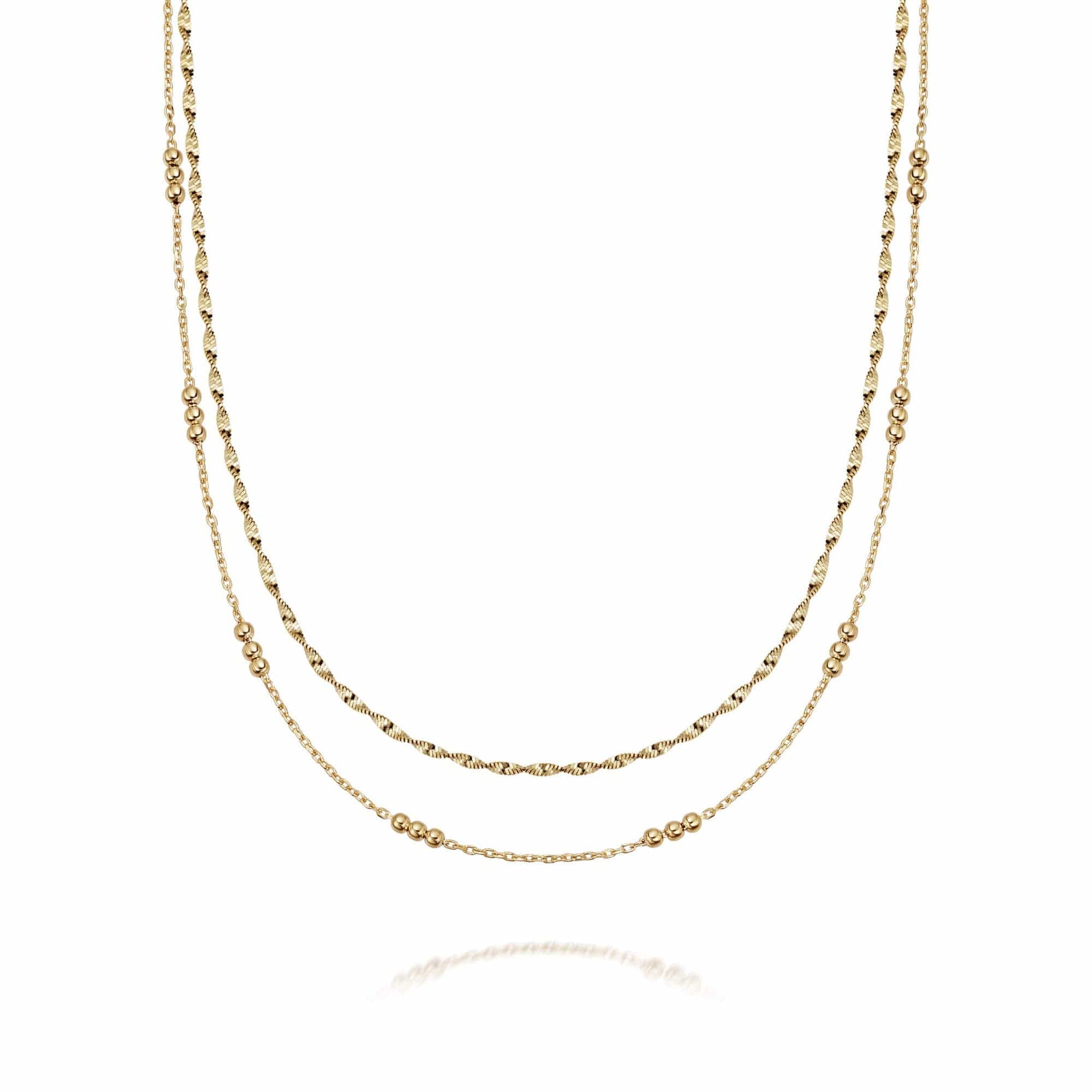 Fine Chain Layering Set 18ct Gold Plate