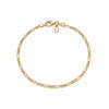 Thin Figaro Chain Bracelet 18ct Gold Plate