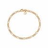 Fine Figaro Chain Bracelet 18ct Gold Plate