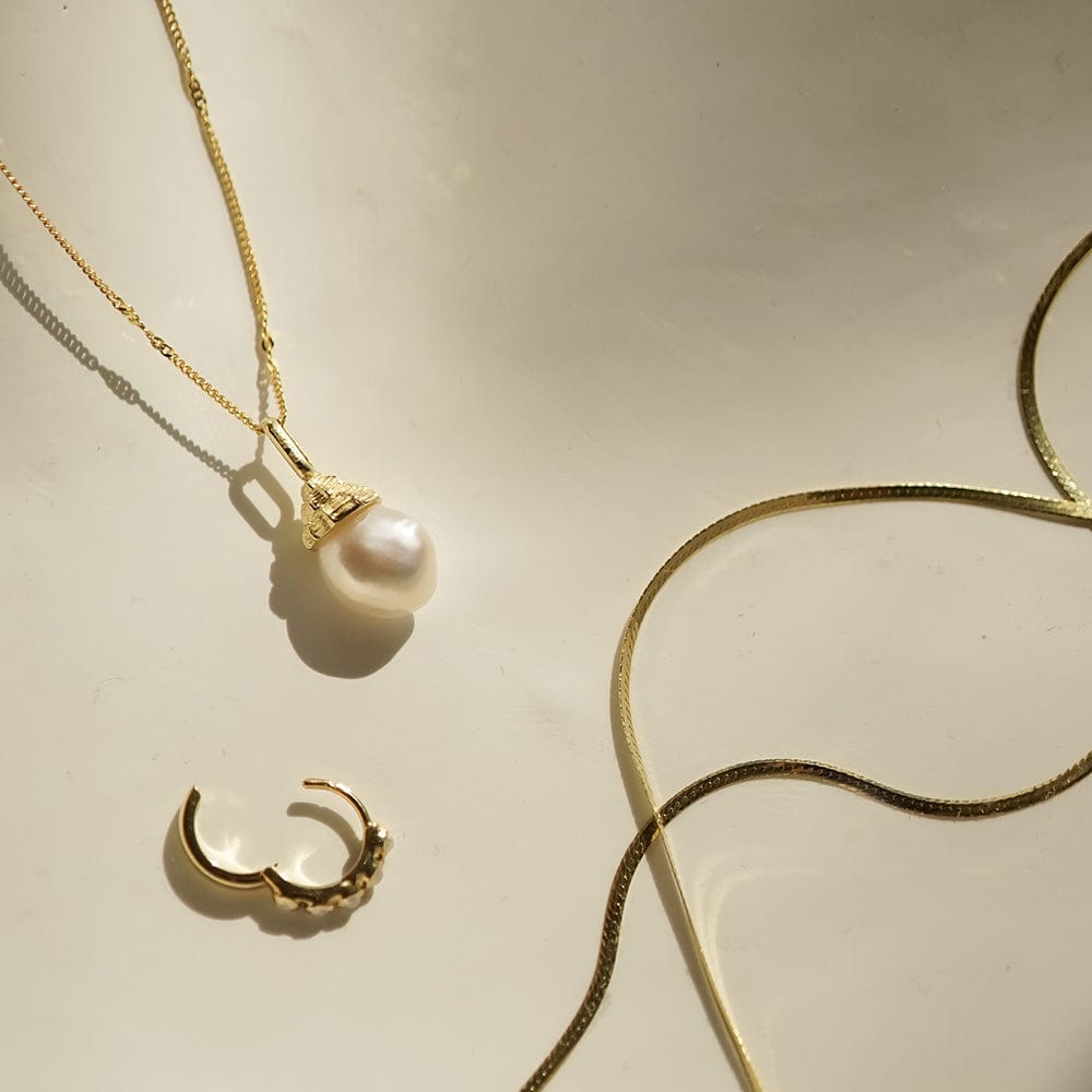 Fine Pearl Necklace Layering Set 18ct Gold Plate