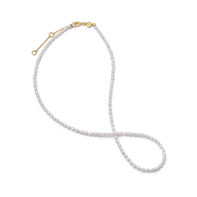 Freshwater Seed Pearl Necklace 18ct Gold Plate recommended