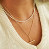 Freshwater Seed Pearl Necklace 18ct Gold Plate