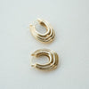 Polly Sayer Chunky Ridge Hoop Earrings 18ct Gold Plate