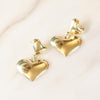 Double Heart Earrings 18ct Gold Plate