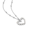 Heart Pearl Pendant Necklace Sterling Silver