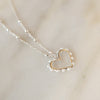 Heart Pearl Pendant Necklace Sterling Silver