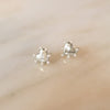 Heart Pearl Stud Earrings Sterling Silver