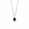 Hexagon Fan Necklace Sterling Silver