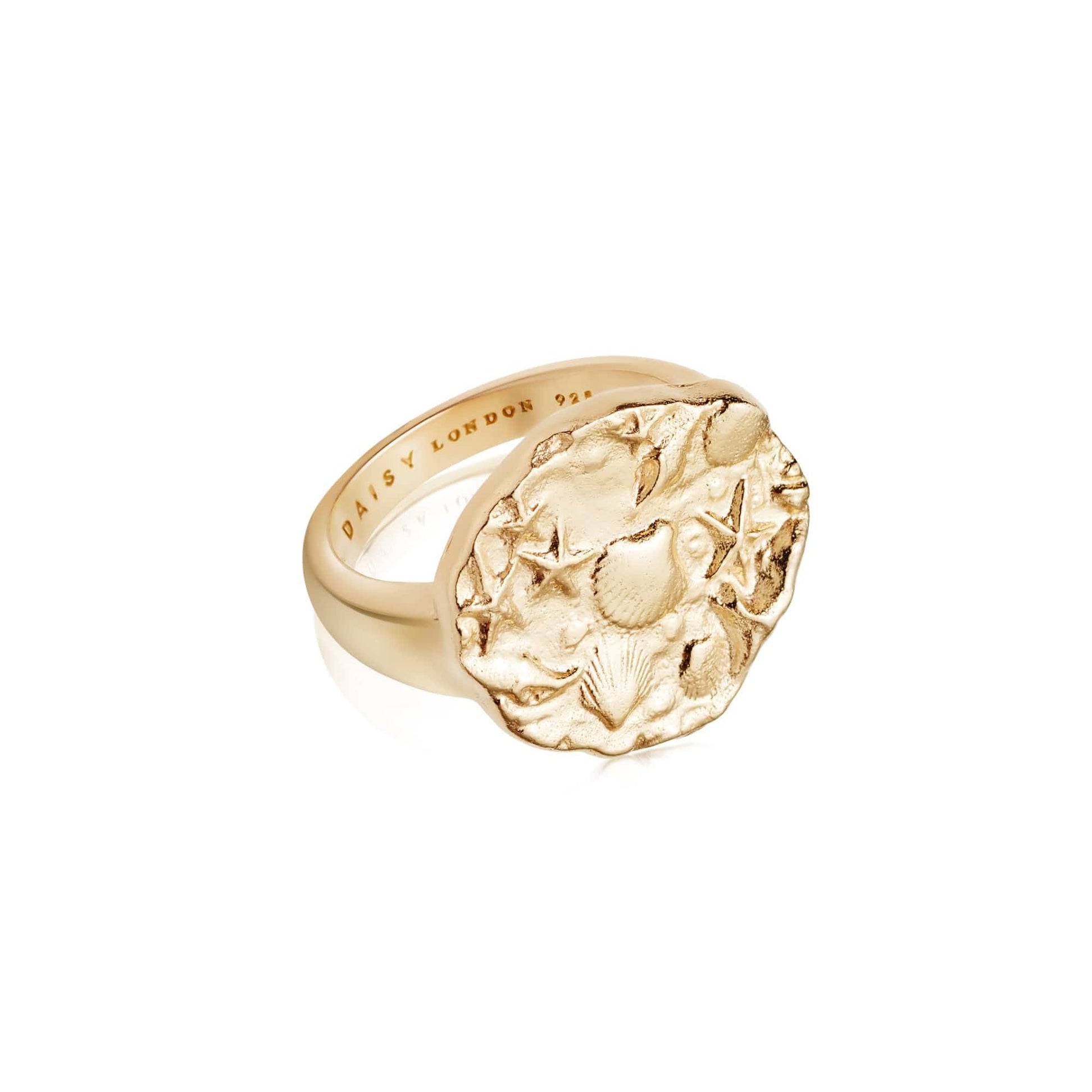 Isla Fossil Ring 18Ct Gold Plate