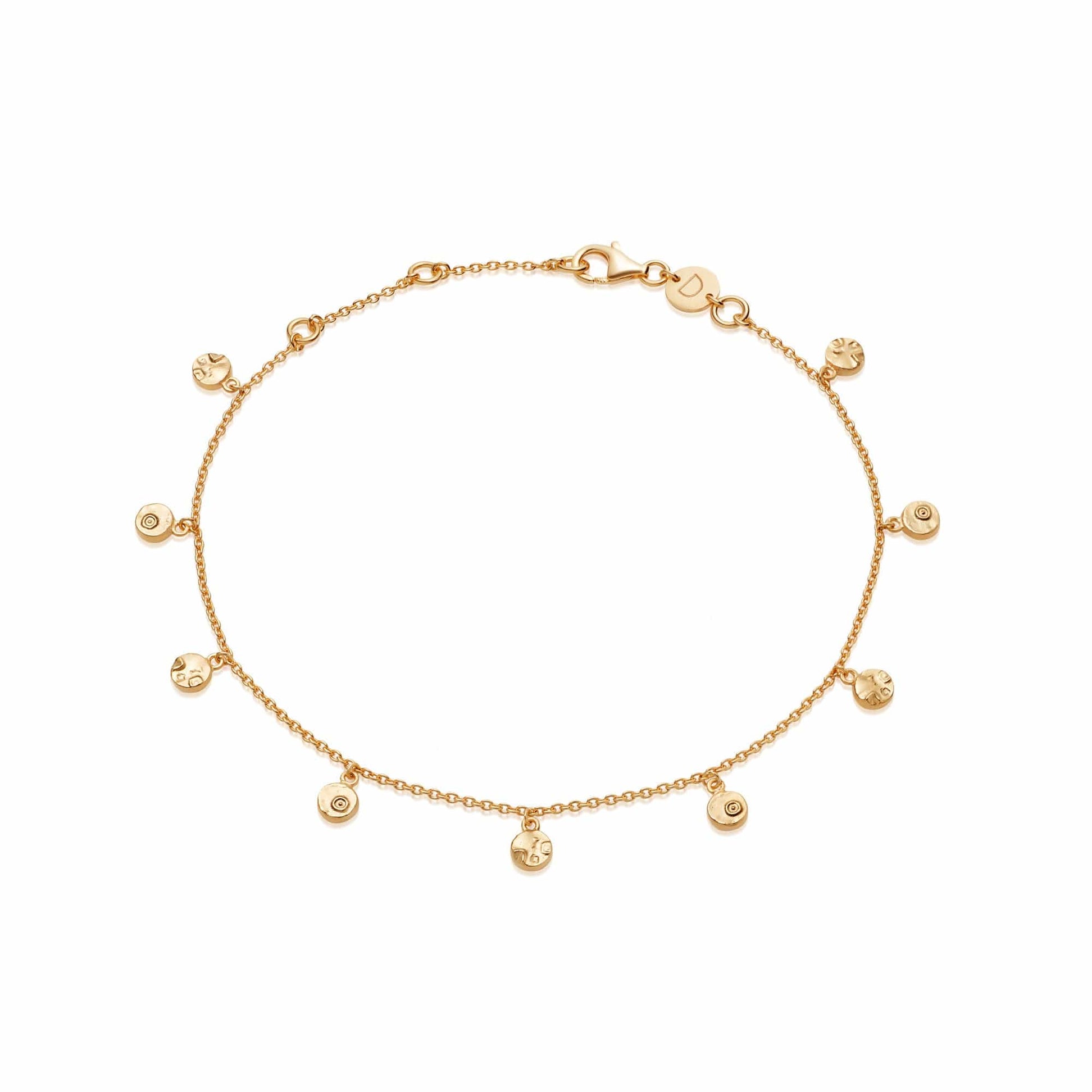 Isla Shell Charm Anklet 18Ct Gold Plate