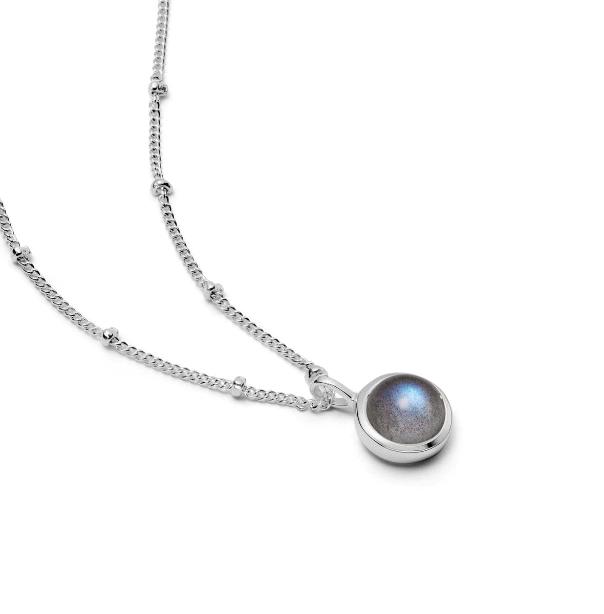 Silver stone clearance necklace