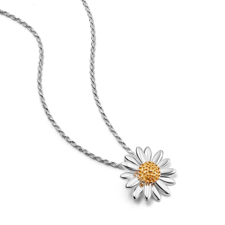 Large English Daisy Necklace Sterling Silver recommended