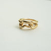 Polly Sayer Large Knot Chain Ring 18ct Gold Plate