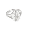 Lavender Signet Ring Sterling Silver